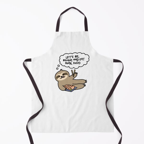Item preview, Sloth with Salmon Sashimi Thinking Let’s Be Bougie and Eat Some Sushi designed and sold by bonniemamadraws.