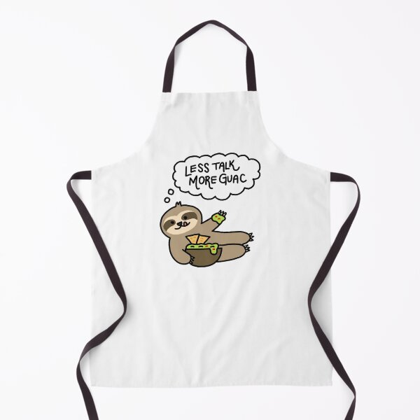 Item preview, Sloth with Chips and Guacamole Thinking Less Talk More Guac designed and sold by bonniemamadraws.