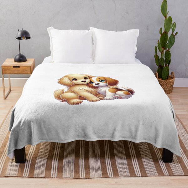 Item preview, Adorable Cartoon Dogs Cuddling Together designed and sold by VoidBloom Studio.