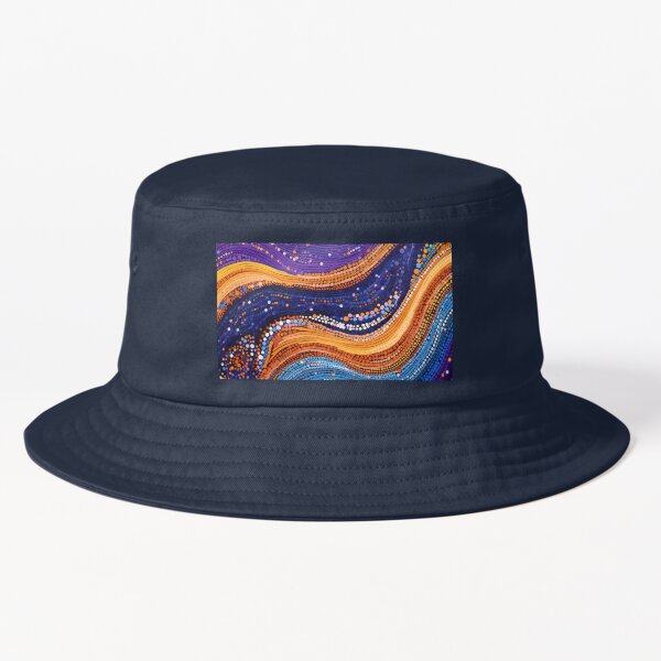 Vista previa del artículo con la obra «Arte aborigen auténtico - Con maravillosas olas», diseñado y vendido por GrinGalore.