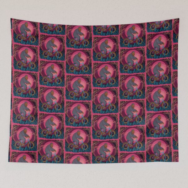 Item preview, Pink moonlight ride Sasquatch designed and sold by starlabrady.