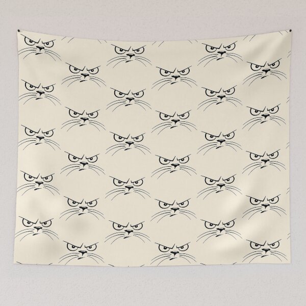 Item preview, angry cat face, fierce kitten designed and sold by YellowishStore.