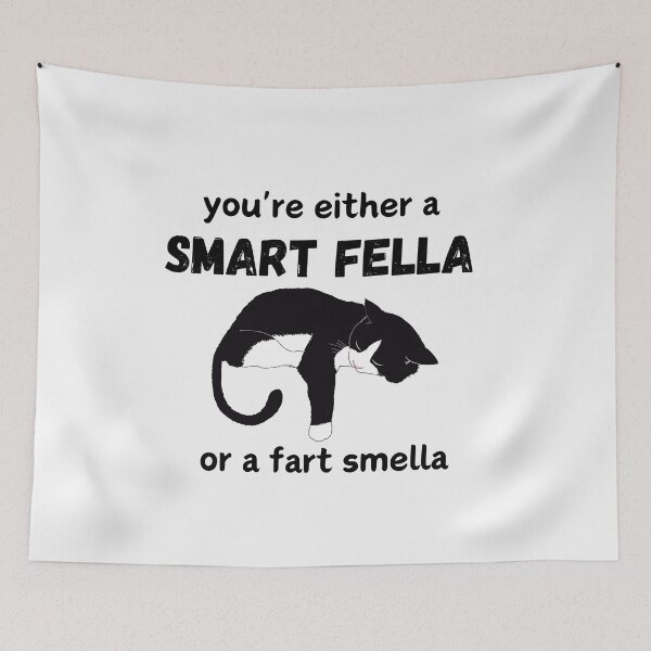 Item preview,  you're either a smart fella or a fart  smella cat, designed and sold by Matrixstore.