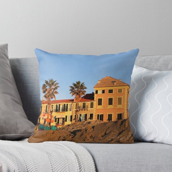 Item preview, Finale Ligure Pastel Houses on the Beach Front designed and sold by Quoppidou.