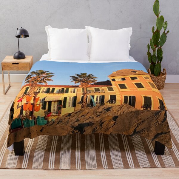 Item preview, Finale Ligure Pastel Houses on the Beach Front designed and sold by Quoppidou.