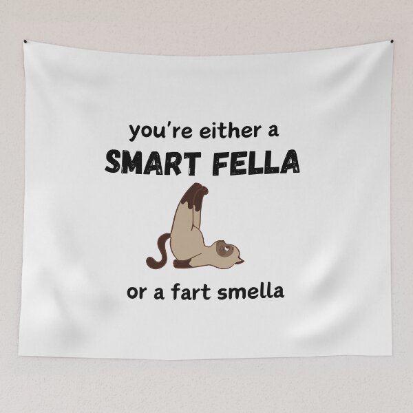 Item preview, you're either a smart fella or a fart  smella cat, designed and sold by Matrixstore.