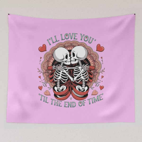 Item preview, "I’ll Love You ’Til the End of Time | Romantic Skeleton Love Art designed and sold by DEEPDesignsART.