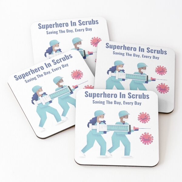 Item preview, Saving the Day, Every Day - Superhero in Scrubs designed and sold by Luminou-Lens.