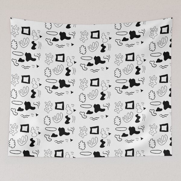 Item preview, Minimalist Abstract Decor: Black & White Line Art designed and sold by RM-Journey.