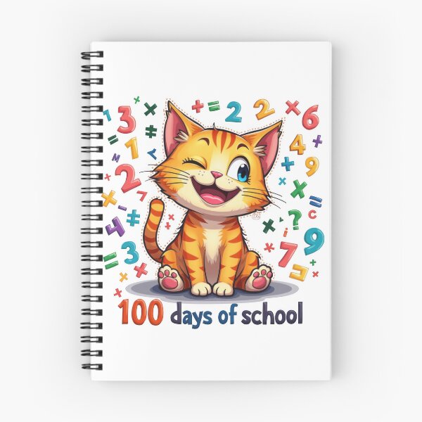 Artikelvorschau, 100 Tage Schulkatzenzahlen entworfen und verkauft von GogoGrove.