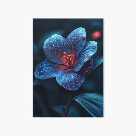 Item preview, Magic Neon Flower Metal Print designed and sold by happylivingz.