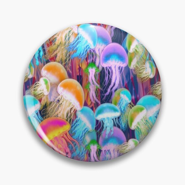 Item preview, Luminous jellyfish pattern  designed and sold by Wildlife and marine life.