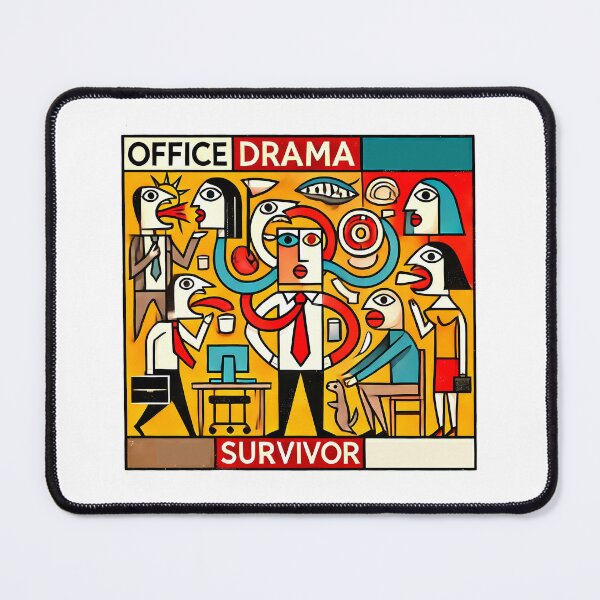 Item preview, Office Drama Survivor – Funny Cubism Art T-Shirt designed and sold by OzzFrequency.