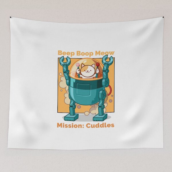Item preview, Beep Boop Meow Mission Cuddles Robotic Kitten T-Shirt designed and sold by AyshaTj.