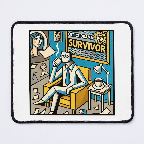 Item preview, Office Drama Survivor – Funny Cubism Art T-Shirt designed and sold by OzzFrequency.