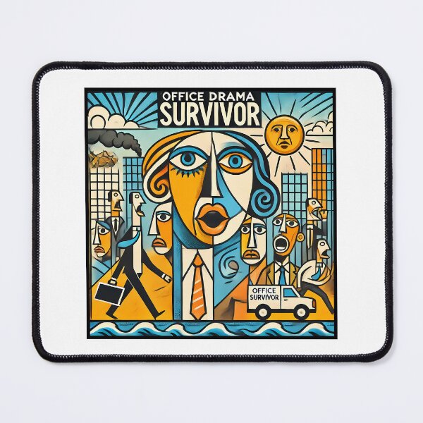 Item preview, Office Drama Survivor – Funny Cubism Art T-Shirt designed and sold by OzzFrequency.