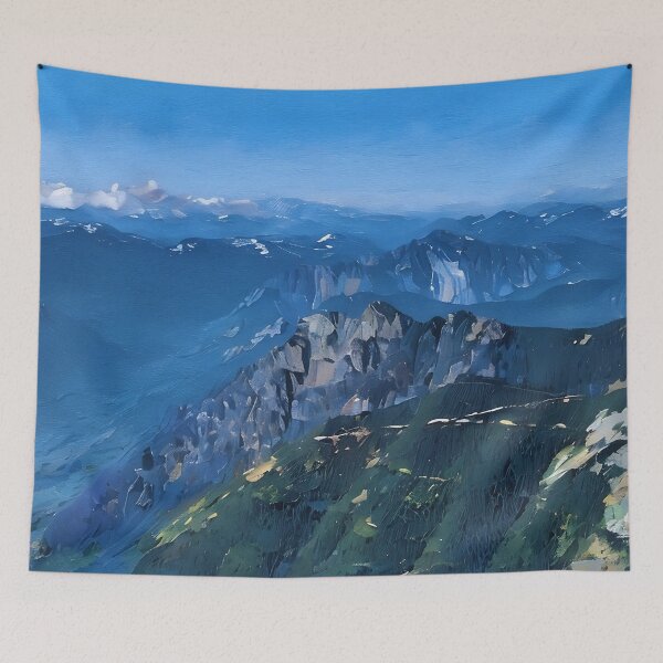 Item preview, Amazing Cascade Mountain View (Oil Painting) designed and sold by flyscenicair.