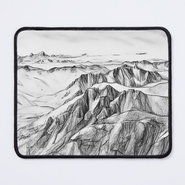 Item preview, Amazing Cascade Mountain View (Sketch) designed and sold by flyscenicair.