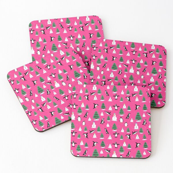 Item preview, Winter pattern neon pink designed and sold by ShwethaSSK.