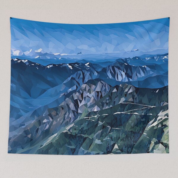 Item preview, Amazing Cascade Mountain View (Poly Art) designed and sold by flyscenicair.