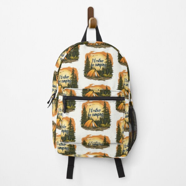 Item preview, I'd Rather Be Camping Tent and Forest Sunrise designed and sold by OriginalBeerCat.