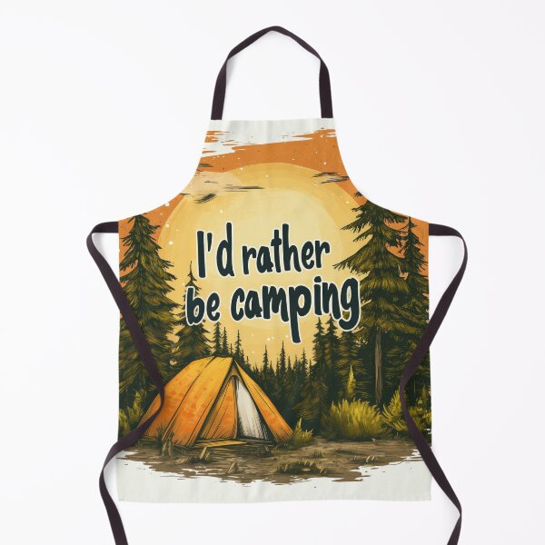 Item preview, I'd Rather Be Camping Tent and Forest Sunrise designed and sold by OriginalBeerCat.