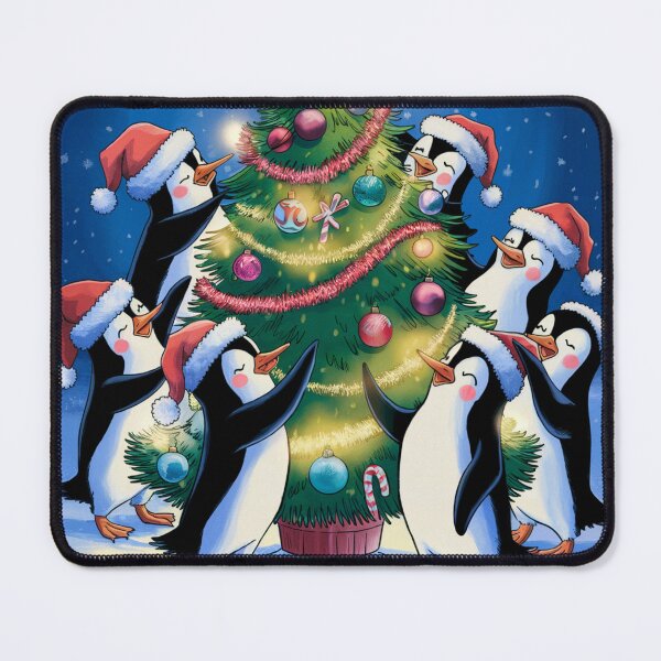 Item preview, Penguins Decorating a Christmas Tree designed and sold by McVrax.