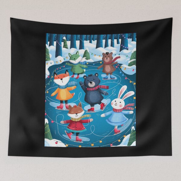 Item preview, Festive Ice Skating on a Frozen Pond designed and sold by McVrax.