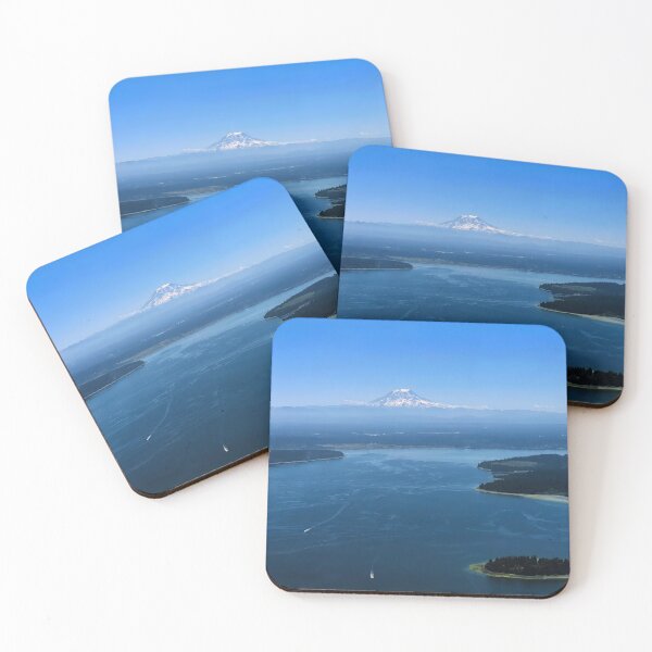Item preview, Puget Sound w Mt Rainier designed and sold by flyscenicair.