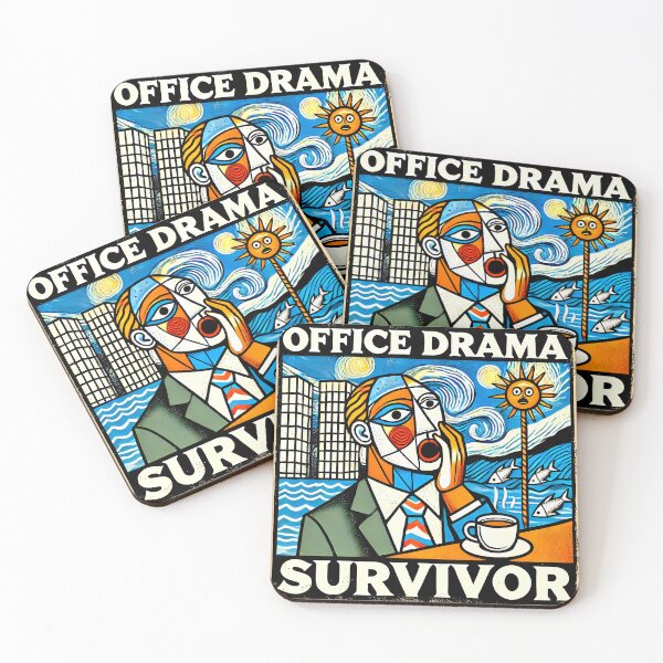 Item preview, Office Drama Survivor – Funny Cubism Art T-Shirt designed and sold by OzzFrequency.
