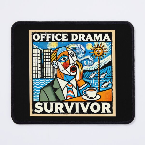 Item preview, Office Drama Survivor – Funny Cubism Art T-Shirt designed and sold by OzzFrequency.