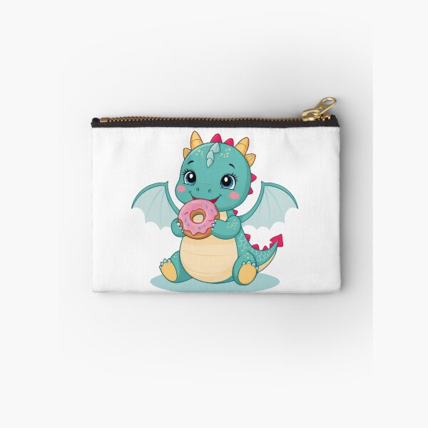 Item preview, Cute Baby Dragon Eating a Donut designed and sold by CuteopiaGallery.