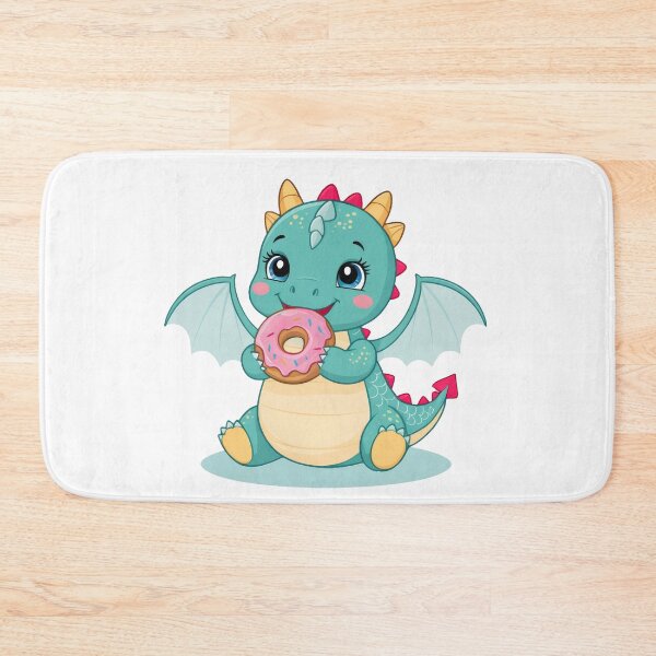 Item preview, Cute Baby Dragon Eating a Donut designed and sold by CuteopiaGallery.