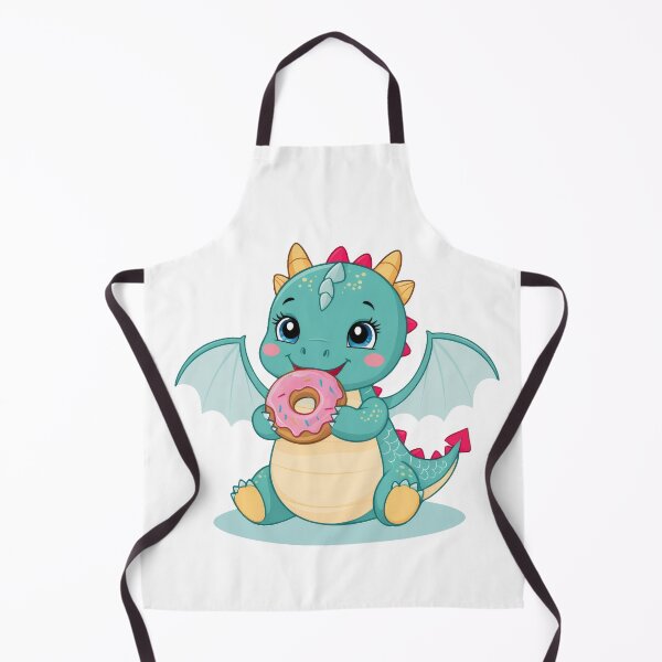 Item preview, Cute Baby Dragon Eating a Donut designed and sold by CuteopiaGallery.