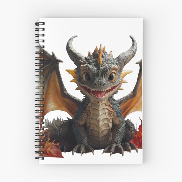 Item preview, Cute Baby Dragon in Autumn leaves designed and sold by CuteopiaGallery.