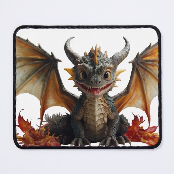 Item preview, Cute Baby Dragon in Autumn leaves designed and sold by CuteopiaGallery.