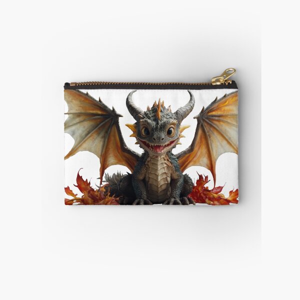 Item preview, Cute Baby Dragon in Autumn leaves designed and sold by CuteopiaGallery.