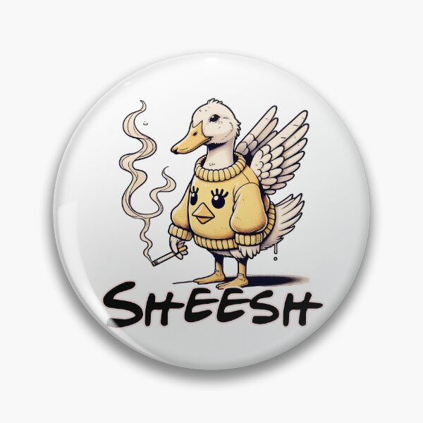 Item preview, sheesh, funny, animal, meme, smocking, cartoon, duck designed and sold by YellowishStore.