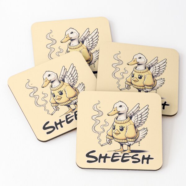 Item preview, sheesh, funny, animal, meme, smocking, cartoon, duck designed and sold by YellowishStore.