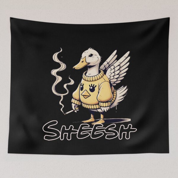 Item preview, sheesh, funny, animal, meme, smocking, cartoon, duck designed and sold by YellowishStore.