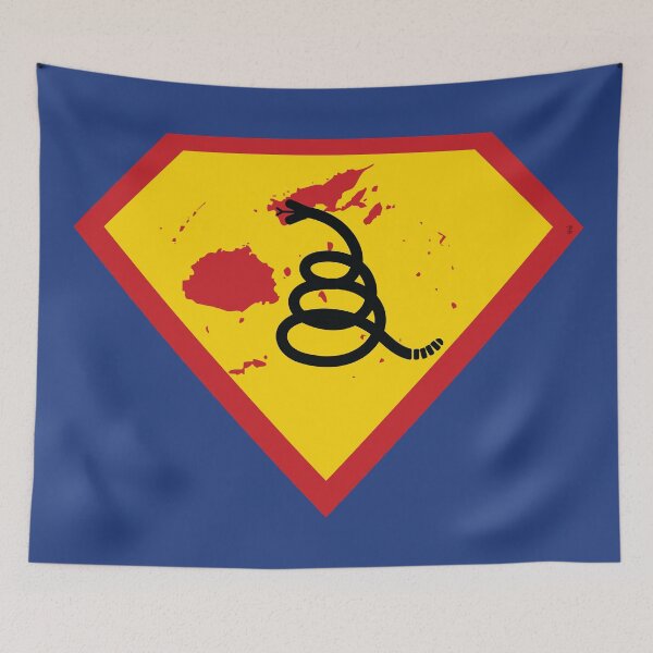 Item preview, FIJI SHIELD - Freedom Is The Superpower - Modern Gadsden Snake Flag - Dont Tread On Me SUPERHERO design designed and sold by pelagio.