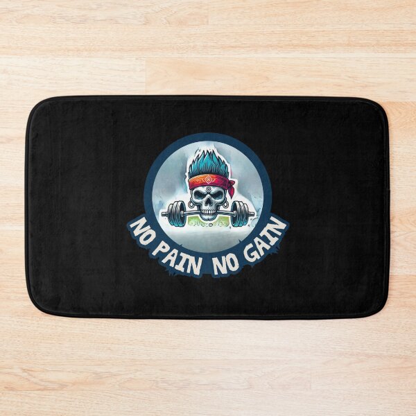 Item preview, Skull Gym Fitness Art - No Pain No Gain Motivational Design designed and sold by Psycho-Crazy.