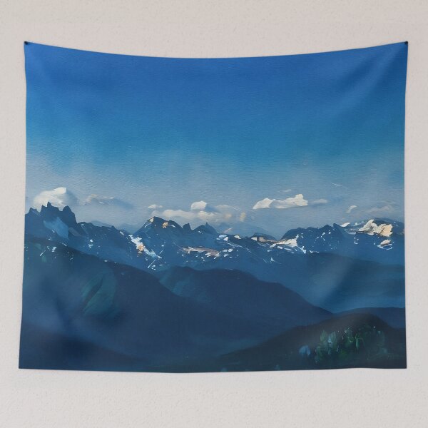 Item preview, Cascade Mountains View (Oil Painting) designed and sold by flyscenicair.