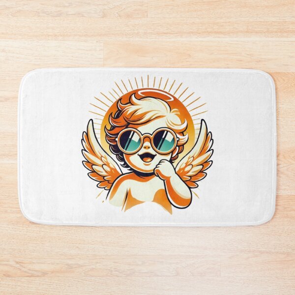Aperçu de l'œuvre Ange radieux avec lunettes de soleil – Illustration amusante et dynamique d'un chérubin créée et vendue par GemBob Creations.