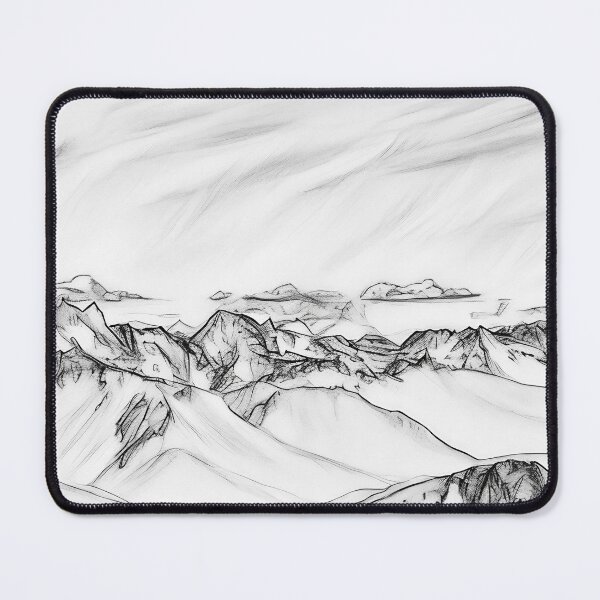 Item preview, Cascade Mountains View (Sketch) designed and sold by flyscenicair.