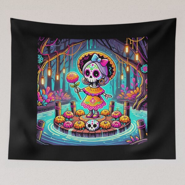 Item preview, Catrina in chinampa designed and sold by DreamKanvas.