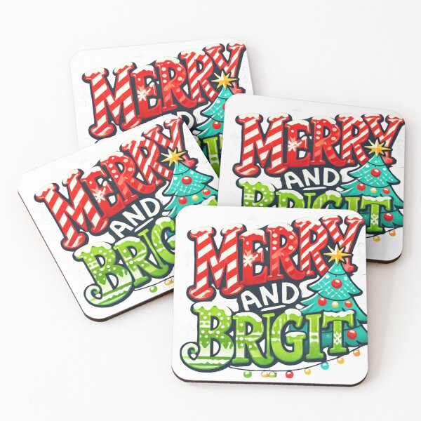 Item preview,  "Merry and Bright Christmas  - Festive Holiday  designed and sold by Kawaii Planet Studio.