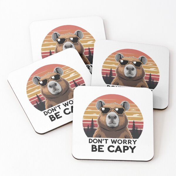 Item preview, Don't Worry Be Capy Funny Sunset designed and sold by Alex Songs.