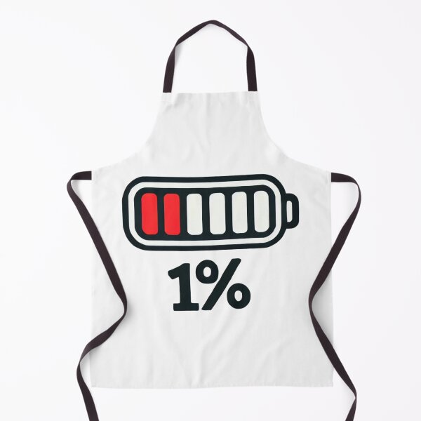 Item preview, 1% Battery – Funny Minimalist  designed and sold by Kawaii Planet Studio.