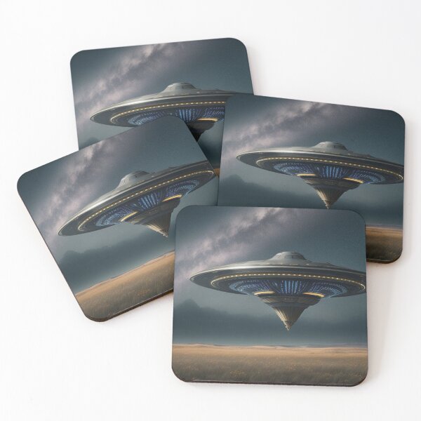 Item preview, Ufo Hovering Over Grass Field designed and sold by highplacidity.